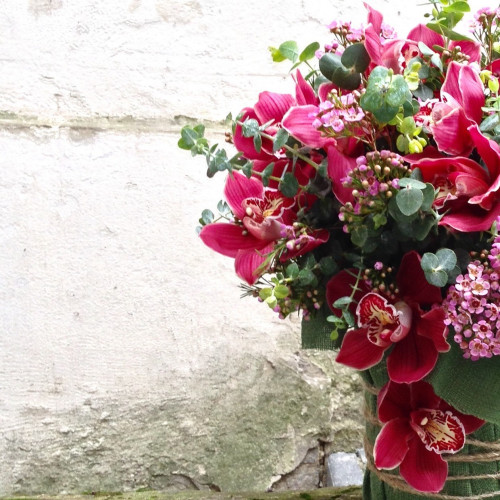 Male, brightly exotic bouquet