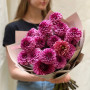 21 dahlias in a bouquet «Inky Sun»