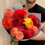 Mix of 15 bright dahlias «Fiery»