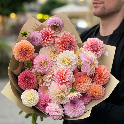 Микс из 25 георгин «Осенний мармелад»