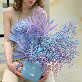 Коробочка з кольоровою гіпсофілою «Небесна мелодія»