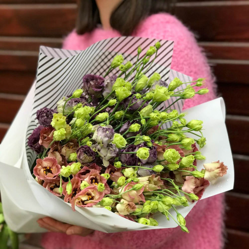 15 гілок міксу преміальних сортів Еустоми