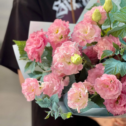 Моно букет з еустоми «Пудрові мрії»