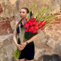 13 gladioli in a bouquet «Fiery arrows»