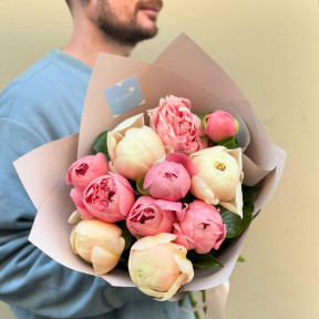 Exclusive peonies in a mix «Petal melody»