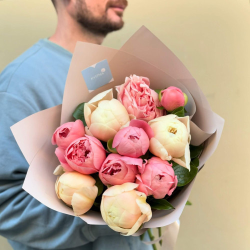 Exclusive peonies in a mix «Petal melody»
