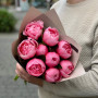 Bouquet of 9 Etched Salmon peonies «Romantic moment»