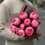 Bouquet of 9 Etched Salmon peonies «Romantic moment»