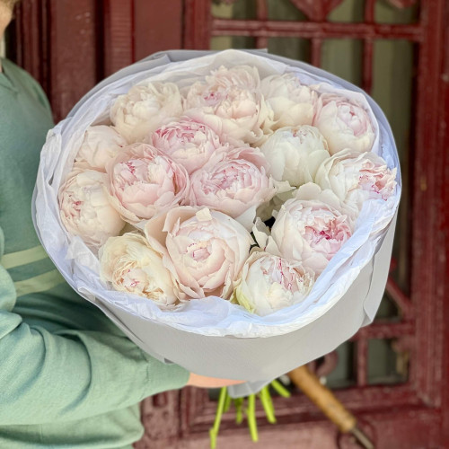 15 peonies in a bouquet «Scent of Luxury»