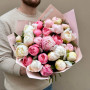 25 peonies in a bouquet «Summer Cloud»