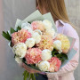 Mix of 15 peonies in a bouquet «Sweet passion fruit»