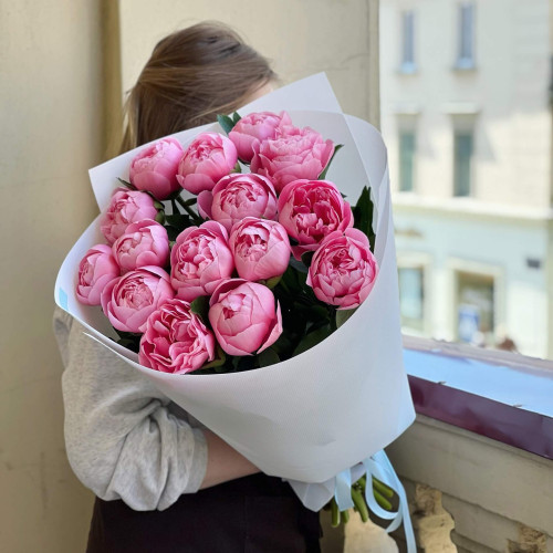 15 Etched Salmon premium peonies