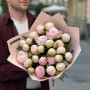 25 incredibly delicate peonies in a bouquet «Airy souffle»