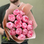 15 Etched salmon peonies in a bouquet «Flight of the Flamingo»