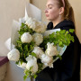 White peonies in a bouquet «Peony miracle»