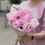 9 Sarah Bernhardt peonies in a bouquet «Incredible Tenderness»