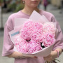 9 Sarah Bernhardt peonies in a bouquet «Incredible Tenderness»