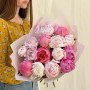 Mix of 15 peonies in a bouquet «So sweet»