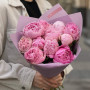 Delicate mono bouquet of 11 peonies «Pink moments»