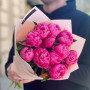 11 peonies in a bouquet «Raspberry kiss»