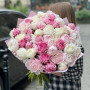 51 peonies in a bouquet «Pink blossom»