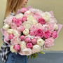 51 peonies in a bouquet «Pink blossom»