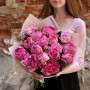 15 luxurious pink peonies in a bouquet «Incredible pleasure»