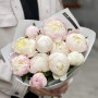 Airy bouquet of 11 peonies «Paris marshmallow»