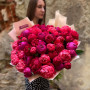 Bouquet of 51 peonies «Crimson Temptation»