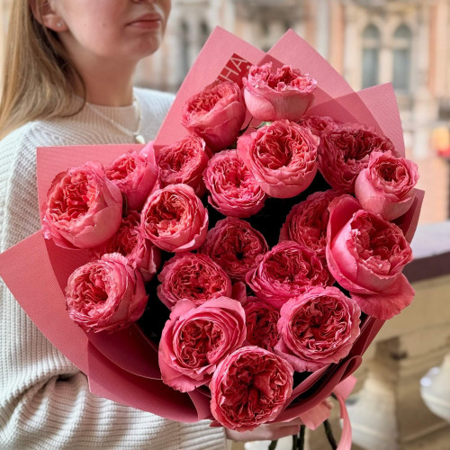 23 піоновидні троянди Candy X-Pression «Соковита цукеронька»