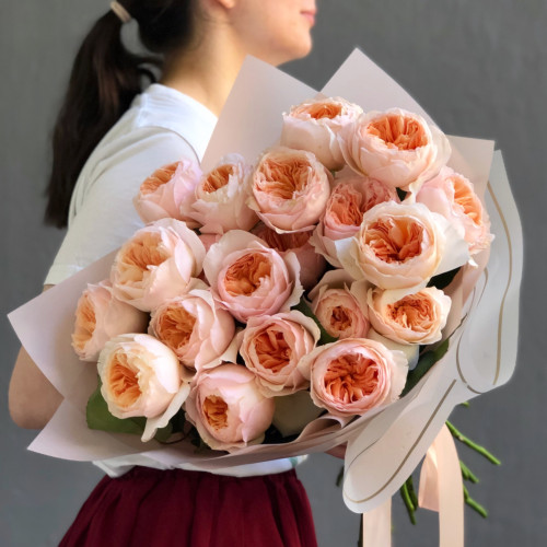 Піоновидні троянди Juliet (Джульєтта) - 21 шт.