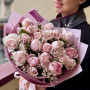 Incredibly delicate peony rose of Peony Pink variety in a bouquet «Fragrant Candies»