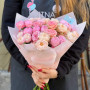 11 branches of spray peony roses in a bouquet «Rose Ice cream»