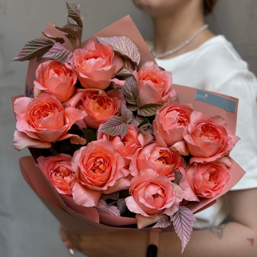 Букет из пионовидной розы Dragonfly «Кружевной дракончик»