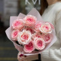11 ніжних піоновидних троянд Mayra’s Bridal Pink у букеті «Трояндовий шовк»