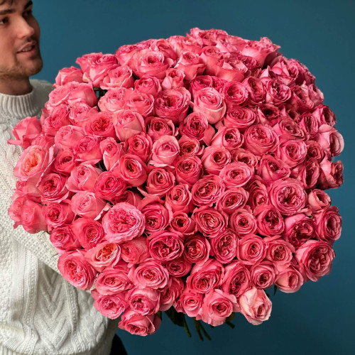 125 піоновидних троянд «Pink X-Pression»