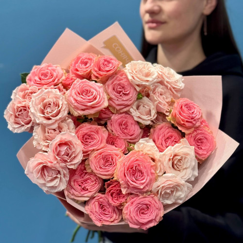 Волшебный микс из кустовых роз «Конфетное наслаждение»