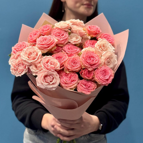 Волшебный микс из кустовых роз «Конфетное наслаждение»