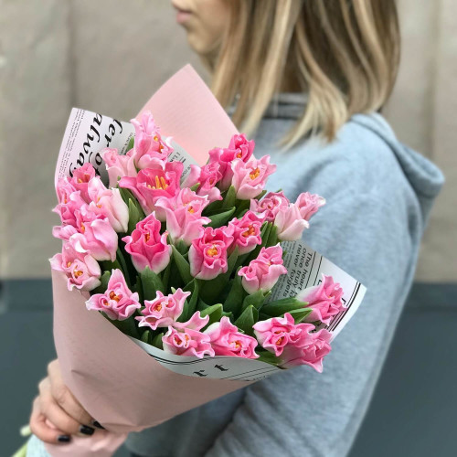 Хвилясті тюльпани «Рожевий поцілунок»
