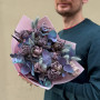 Mystical bouquet with premium tulips Vip Roses «Purple Enigma»