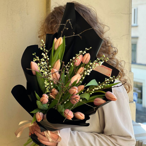 Букет «Тюльпановая жемчужина»