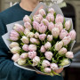 Букет із ніжно-бузкових тюльпанів «Пастельний дотик»