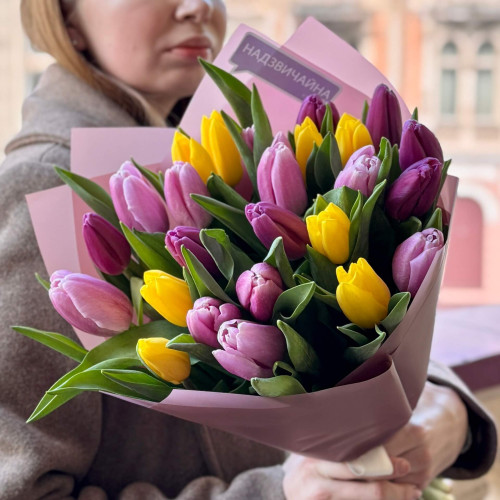 Весняний мікс класичних тюльпанів «Сніг зійшов»