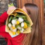 17 тюльпанів у букеті «Сонячна прохолода»