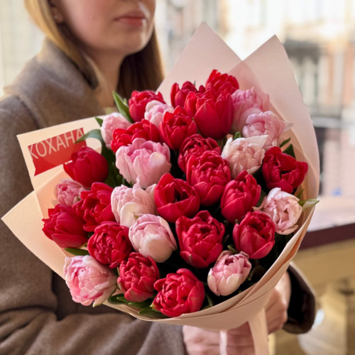 Соковитий мікс з піоновидних тюльпанів «Цукерочки»