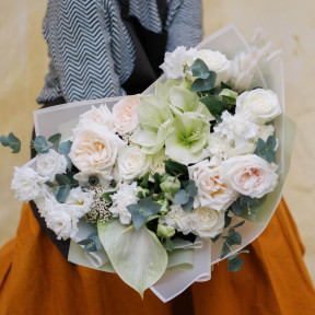 Білий букет «Морозний світанок»
