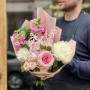 Delicate bouquet of hydrangea and nerine «Moment of tenderness»