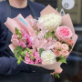 Delicate bouquet of hydrangea and nerine «Moment of tenderness»