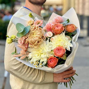 Букет «Молочний персик»