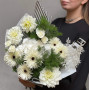 Цікавий білий букет «Молочний бриз»